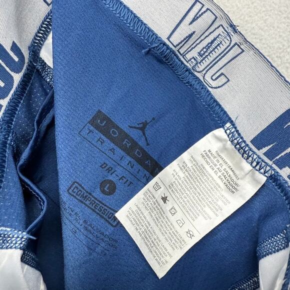Jordan Compression Tights Men's large Blue Training Workout Training 3/4 Length - Picture 6 of 7